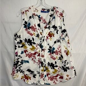 Apt. 9 Multicolor Floral Sleeveless Blouse Size Large